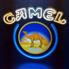 1999 Camel Cigarette Working Neon Sign Desert Scene Man Cave Bar Decor