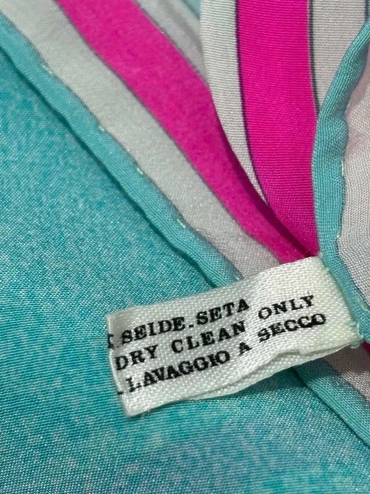 S17# Leonard bufanda de seda multicolor 34 pulgadas tiene mancha Foto 4 de 4