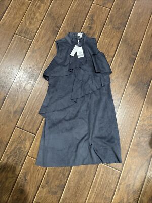 Mudpie Women's Dress Size M NWT Gray Sleeveless-  Carley Suede 
