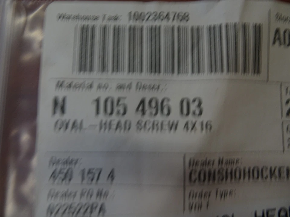 NEW OEM 2008-2015 AUDI TT Quattro Door-Armrest Screw N10549603 (2 pieces) - Image 3 of 4