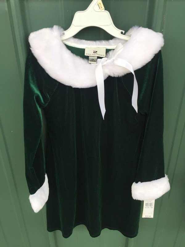 IZ Girls Green Long Sleeve Dress Size 6X