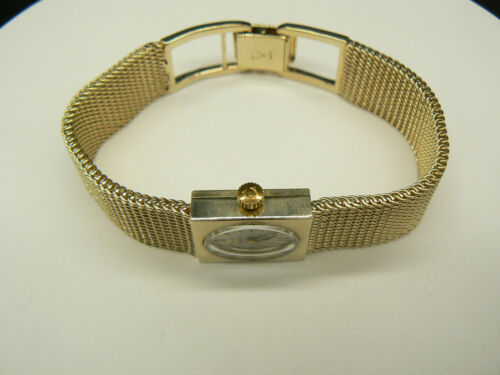 Orologio donna oro giallo 14 carati Omega bracciale maglia carica manuale usato in ottime condizioni - Foto 6 di 10