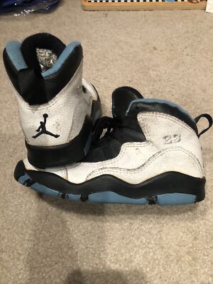 Nike Air Jordan X 10 Retro GS White Powder Blue Black 950103-IA Size 