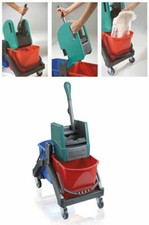 LEIFHEIT CARRELLO STRIZZATORE LAVAPAVIMENTO CON RUOTE SECCHIO ACQUA PULIZIA TOP