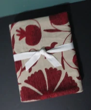 POTTERY BARN - Rare New SARITA HANDA Embroidered Holiday Table Throw - 50" x 50"