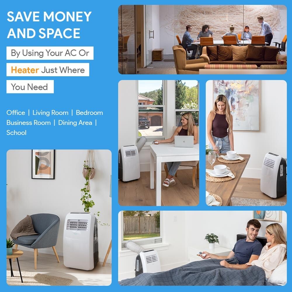 SereneLife Portable Air Conditioner and Heater, White 842893117638 | eBay