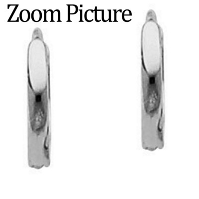 14K Weißgold 2mm schlichte Huggies Creolen kleine gewölbte Ohrringe Aretes Argolla de Oro