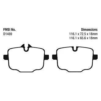 Pastillas de freno traseras EBC DP42089R Yellowstuff para BMW 650i 2012-2017 Foto 4 de 4