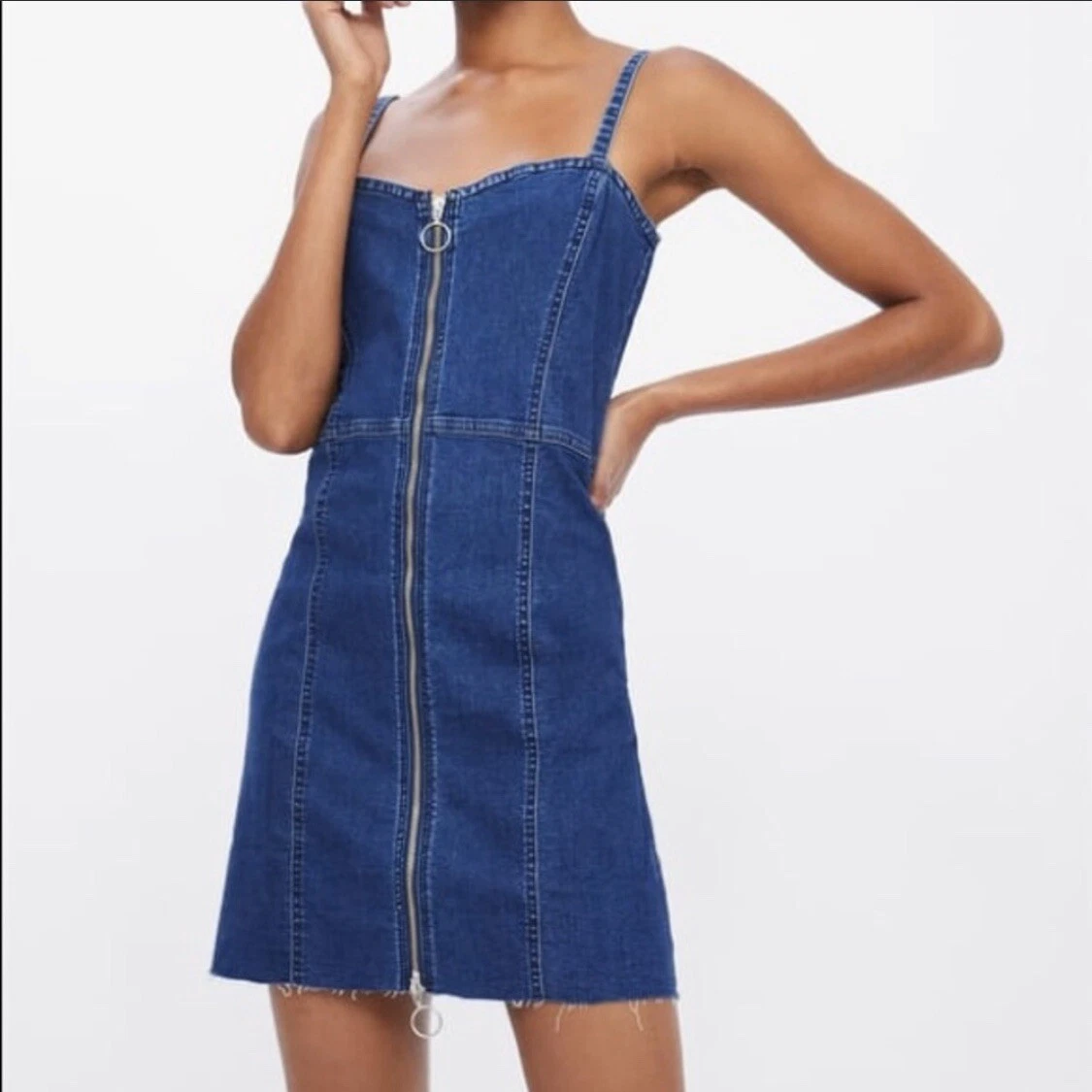 Zara zip cheap dress