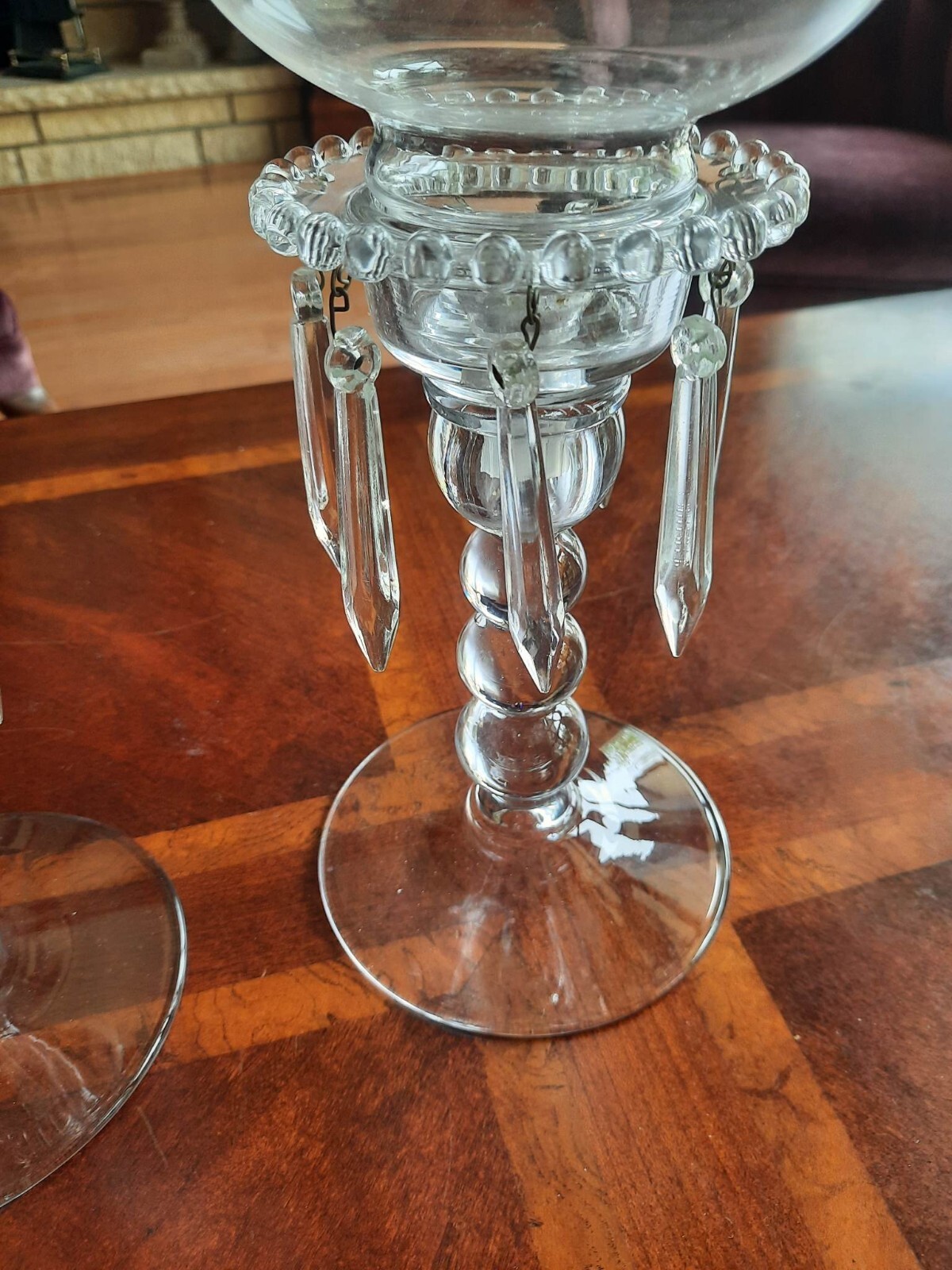 Vintage Candlewick Glassware 3 Part Hurricane Candleholders eBay