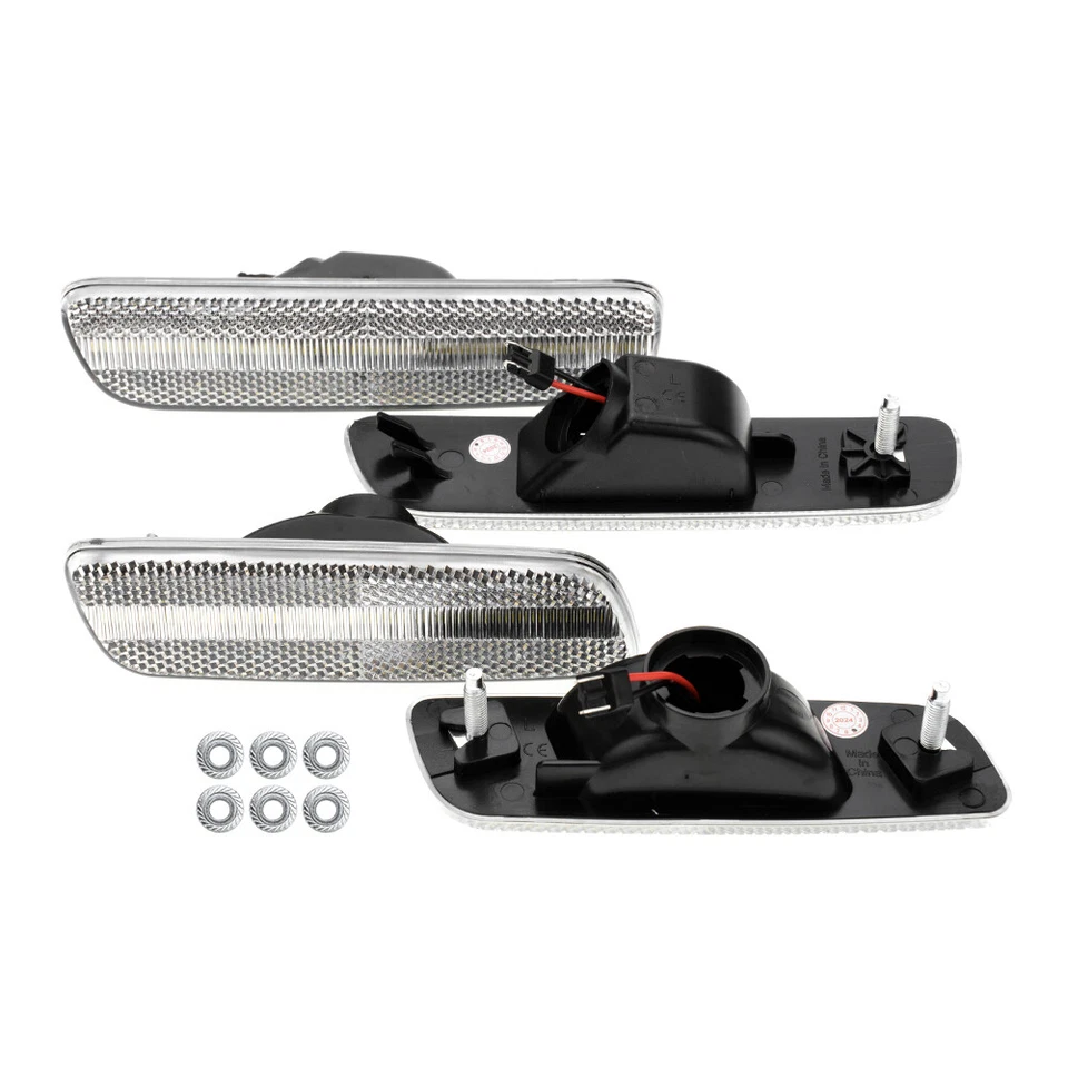 4PCS For 2001-2005 Lexus IS300 White LED Front Rear Bumper Side Marker Lights - Image 3 of 4