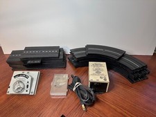 Aurora Model Motoring Slot Car Track Pieces Lot with Controller and Power Supply