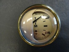 FARIA TRIM GAUGE TAN FACE / GOLD BEZEL GP9299A MARINE BOAT