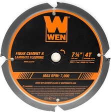 WEN BL0704 7-1/4-Inch 4-Tooth Diamond-Tipped (PCD) Professional Circular Saw Bla