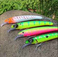 3D Pencil Bait Lure Box of 4- New- 7inch/33g