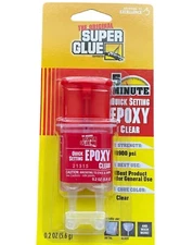 Pack Super Glue the Original 5 Minute Quick Set Epoxy Clear Tube
