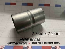 2.25id x 2.25id Exhaust Pipe to Pipe Coupling Connector Adapter Made in the USA