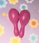 Vintage Pink Barbie Maracas