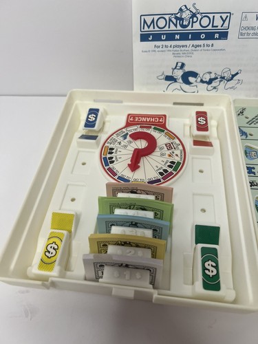 Monopoly Junior Travel Game by Parker Brothers Complete 1994 Travel Car Compact - Picture 7 of 7