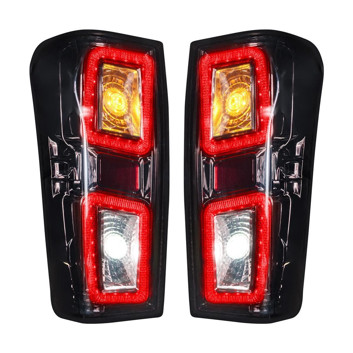 Feu Arrière LED Fumé Pour Isuzu D-Max 2012-2018 - Paire Neuve - AMC-TAIL-LAMP-DMAX-12-18-SM