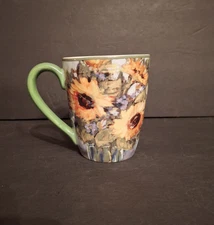 Large Coffee Mug.  Sunflower Bouquet . Certified International  Susan Winget