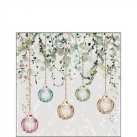 20 Papierservietten, Cocktail - Servietten Floral Christmas | Weihnachten