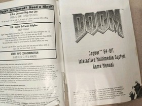Doom Atari Jaguar  1994 First-Person Shooter Video Game Cartridge With Manual