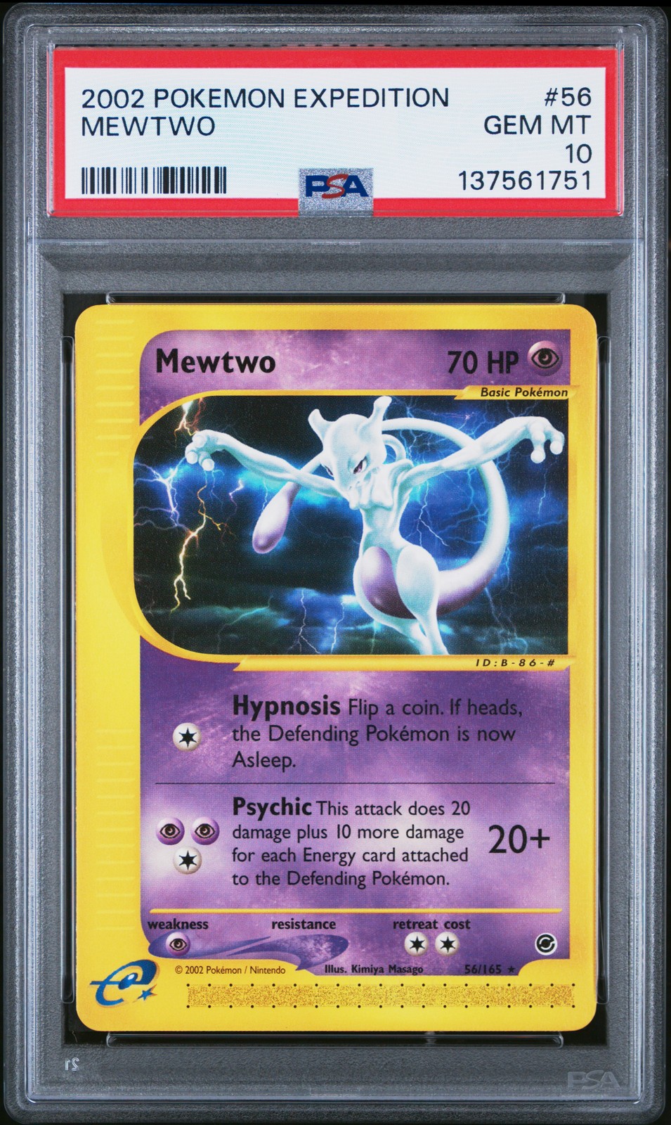 2002 Pokemon Expedition #56 Mewtwo PSA 10 GEM MINT