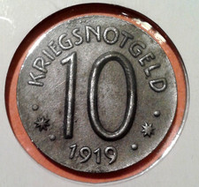 Germany Notgeld 10 Pfennig coin 1919.
