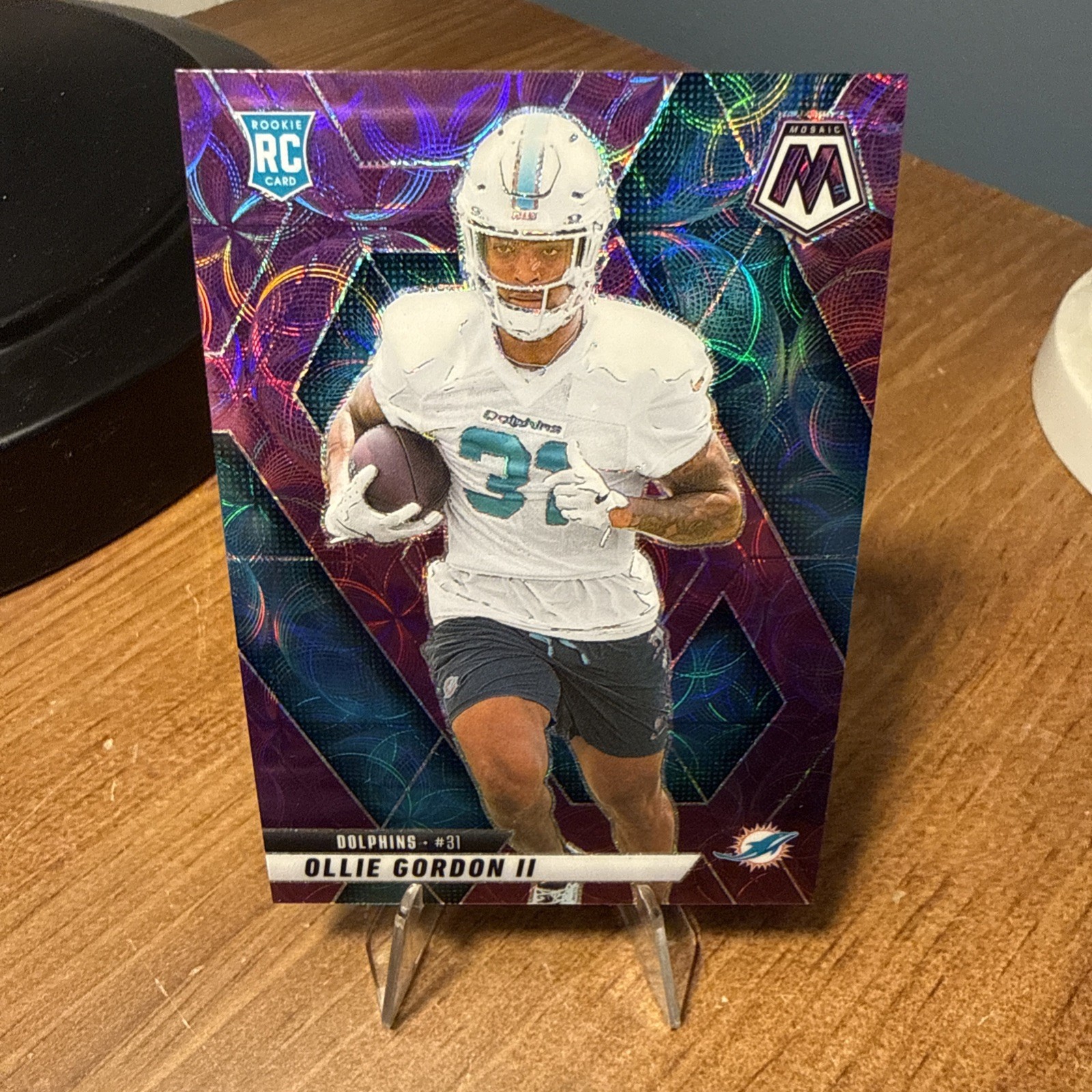 2025 Mosaic Ollie Gordon II Purple Scope RC #310 Miami Dolphins 