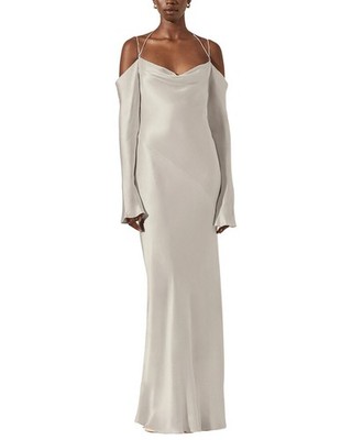 Shona Joy La Lune Off Shoulder Tie Maxi Dress Women's