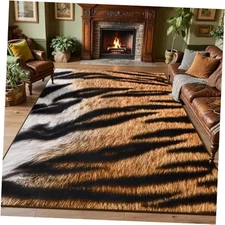 DweIke 5x8 Animal Tiger Rug for Living Room, Soft Washable Abstract Animal 