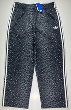 adidas Originals Firebird Loose Leopard Track Pants Black JV7582 Size XL NWT