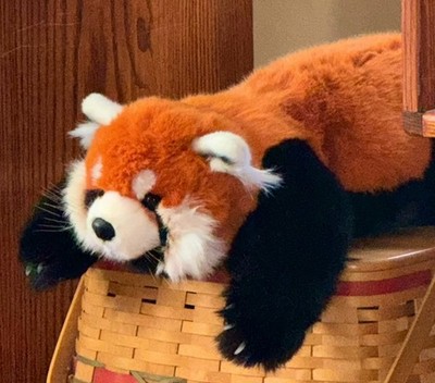 Chongker Stuffed Red Panda Handmade Realistic Weighted Plush Toy Companion Pet