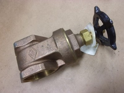 SCI 2'' NPT Brass Bronze Manual Gate Valve Water Line Pipe 171 8501N 200 WOG NOS