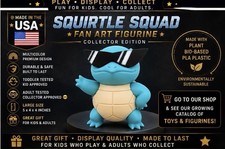 Squirtle Squad (Sun Glasses) Fan Art Figurine USA Made Pokemon Character Large