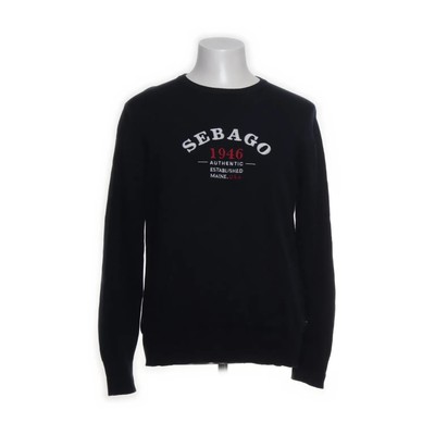 Sebago, Strickpullover, Größe: M, Blau, Baumwolle, Print, Rippenstrick #BWT
