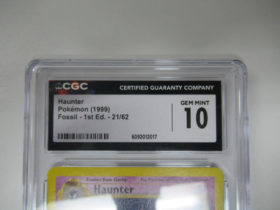 1999 Pokemon Base Set 1st Edition Haunter 21/62 CGC 10 Gem Mint - Image 2 of 3