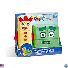 hand2mind Numberblocks Plush Pals - Three  Four Soft Stuffed Toys for Learning
