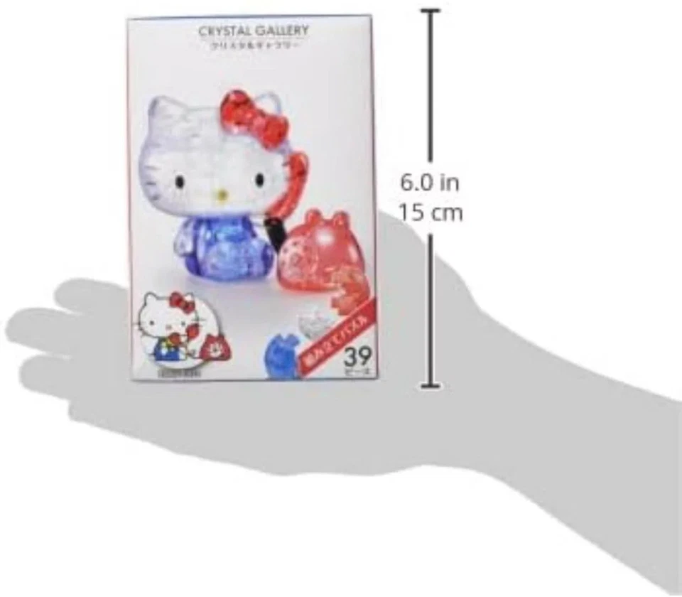 Rompecabezas 3D Hello Kitty Teléfono Galería Cristal Transparente 45 piezas Sanrio Japón Foto 3 de 3