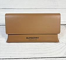 Burberry London England Soft Leather Sunglass Case Camel Brown Magnetic