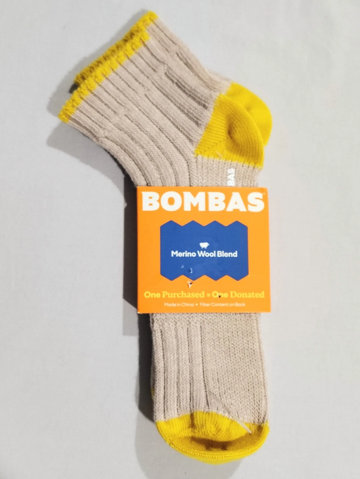 BOMBAS Ankle Socks Large Merino Wool Blend NWT