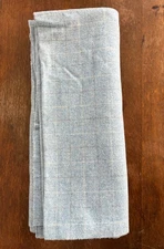 Wool Fabric 60" x 35.5" Primitive Rug Hooking Applique Sky Blue Plaid Check