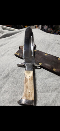 Texas Rebel Blacksmith and Welding Large Bowie Knife with Leather Sheath