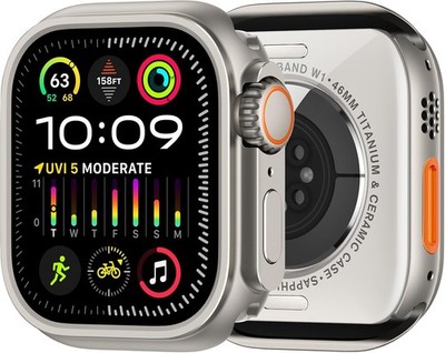 Metal Case Compatible with Apple Watch Series 10 46Mm, W1 Rugged Bumper Protecto