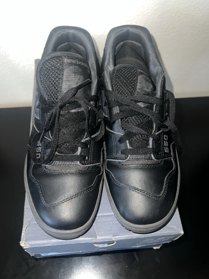 New Balance Triple Black 550 Work Casual Streetwear Sneakers  Sz 10 - Image 4 of 4