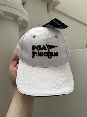 PGA Jr. League White Twirl Golf Cap NEW NWT Macron Size SR Strap Back Hat