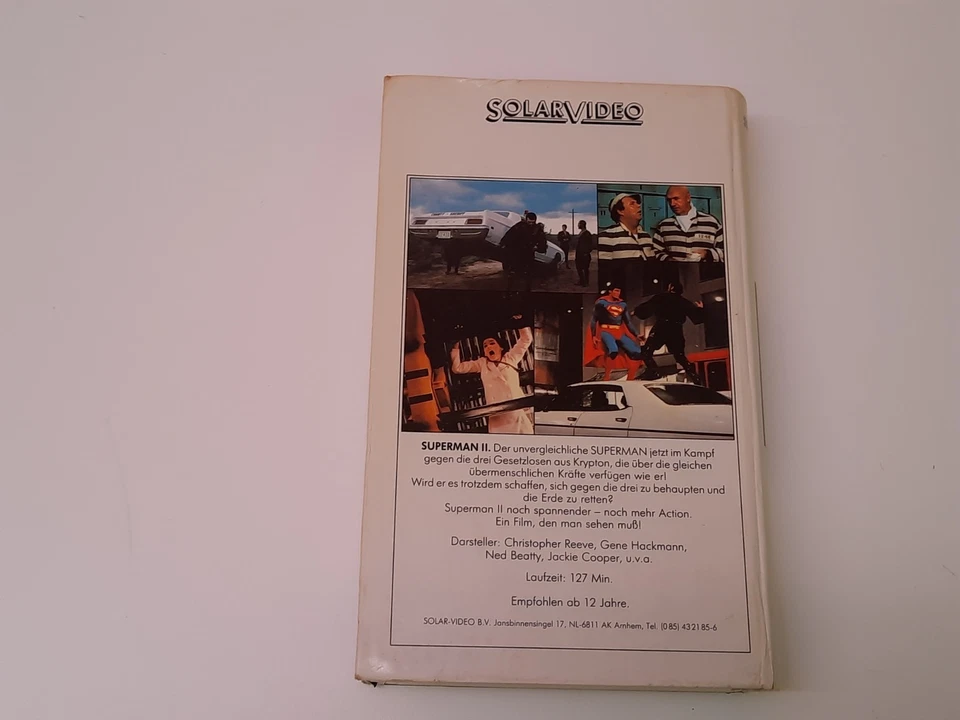 Superman 2 II - Allein gegen alle 1980 Uncut VHS German PAL Solar Video Hartbox - Bild 2 von 4