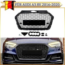 Sport Kühlergrill Wabengrill Schwarz Glanz Wabendesign für Audi A3 8V 2016-2020