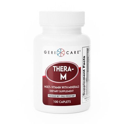 GeriCare Thera M Multivitamin Caplets, Blend of 100 Count (Pack 1) 